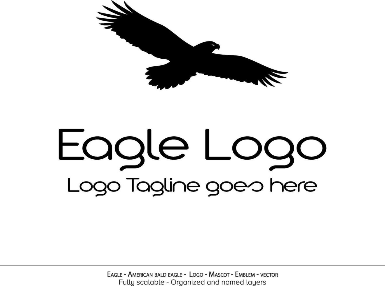 Aigle logo, en volant oiseau emblème. Colombe mascotte. américain chauve Aigle silhouette logo. minimal conception, minimaliste logo vecteur