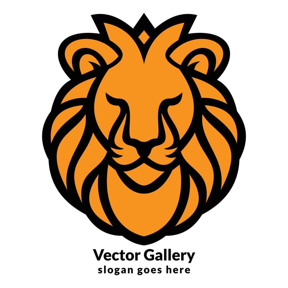 création de logo de mascotte de lion vecteur