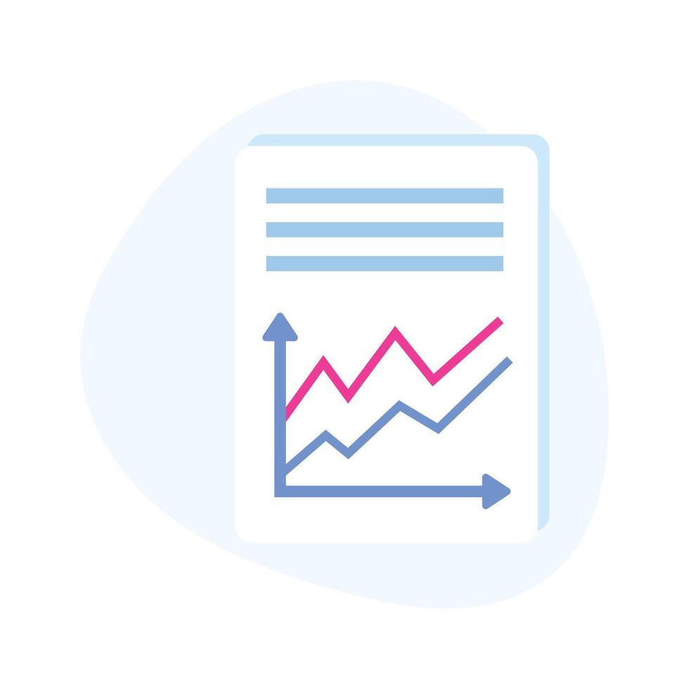 financier base de données, affaires rapport icône dans moderne plat style vecteur