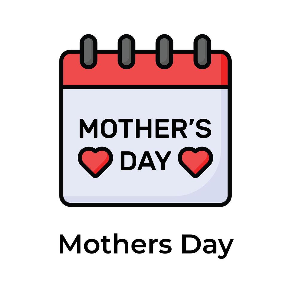 les mères journée calendrier vecteur conception, un événement planificateur, calendrier, organisateur