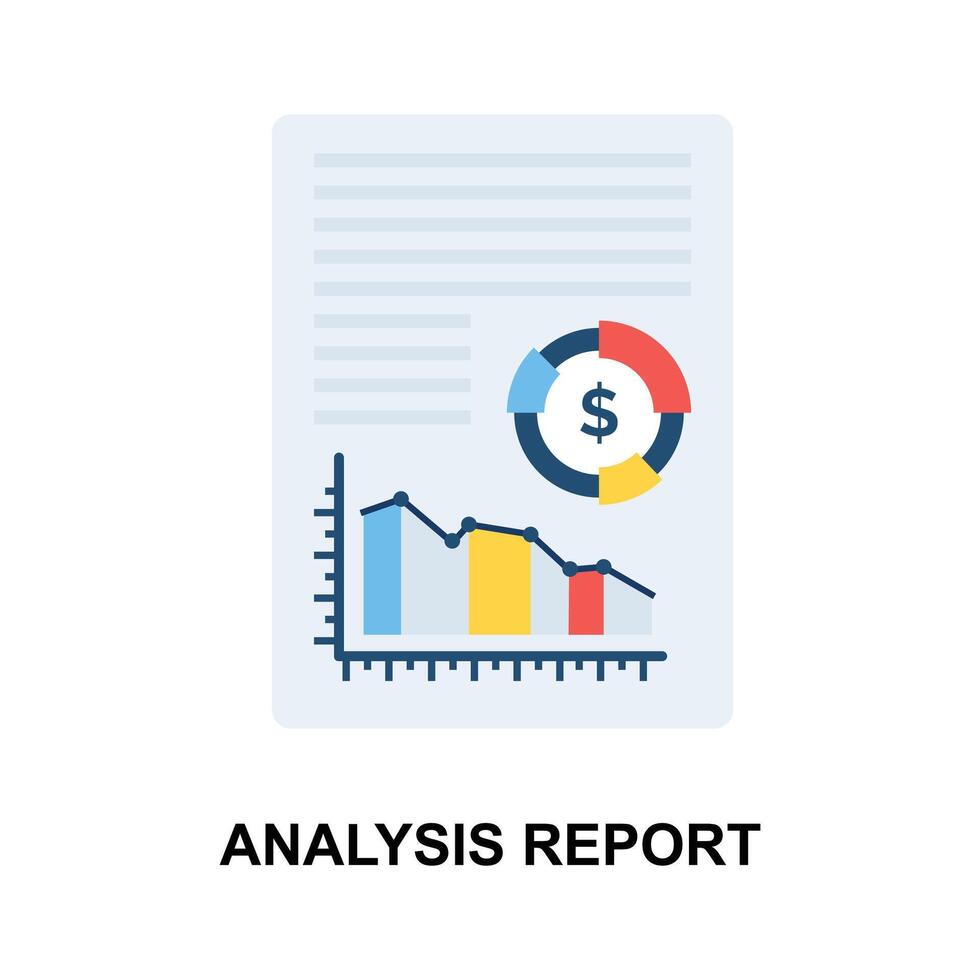 bien conçu concept illustration de une analyse rapport, affaires analytique vecteur