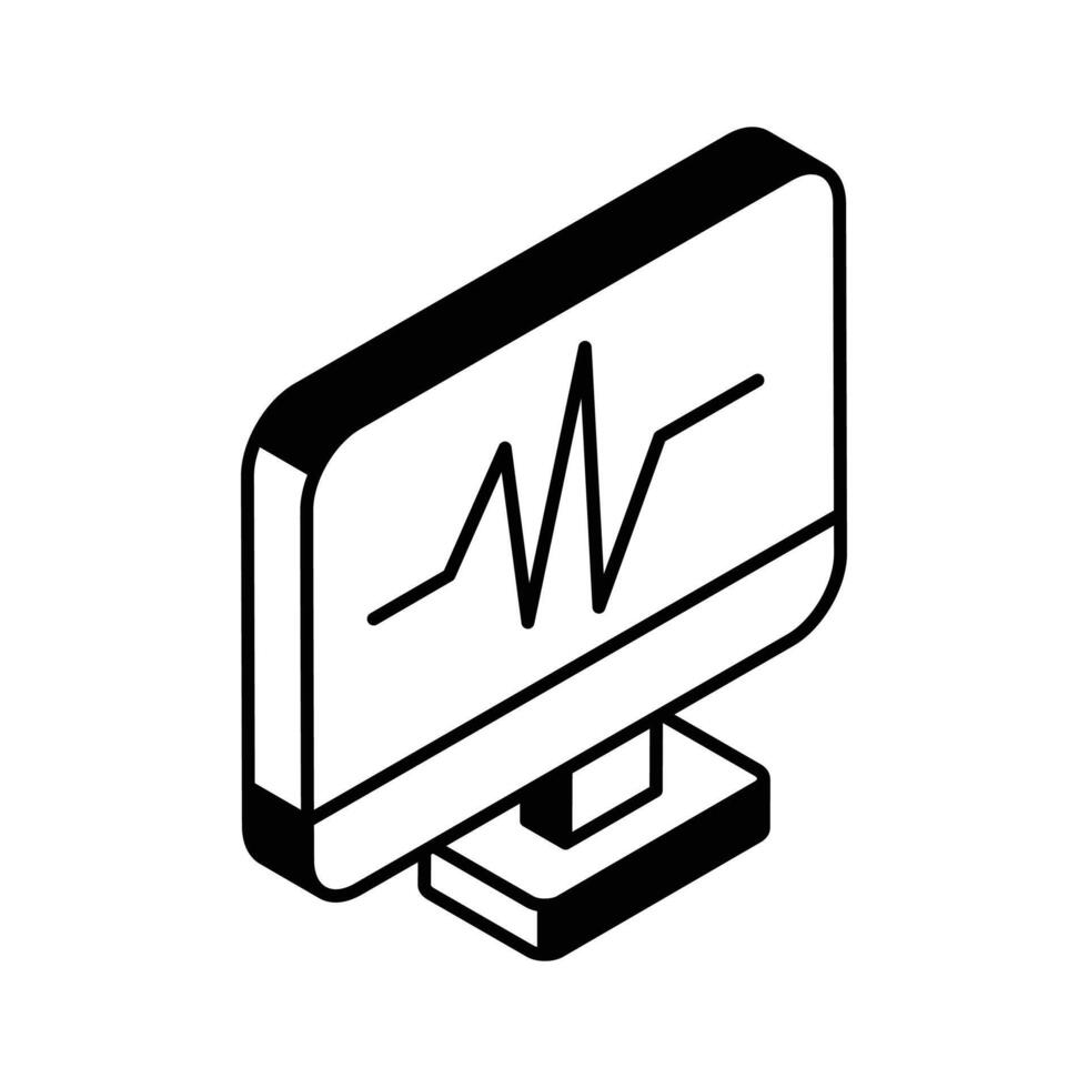 saisir cette incroyable icône de santé surveillance, vecteur de électrocardiogramme dans moderne style