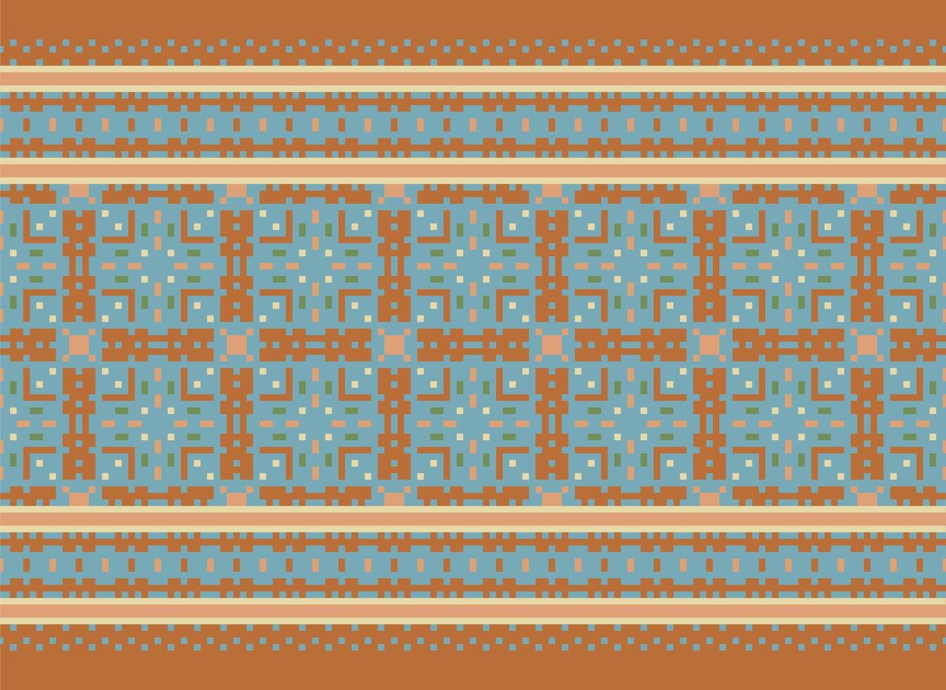 traverser point frontière. broderie traverser point. ethnique motifs. géométrique ethnique Indien modèle. originaire de ethnique motif.texture textile en tissu Vêtements tricots imprimer. pixel horizontal sans couture vecteur. vecteur