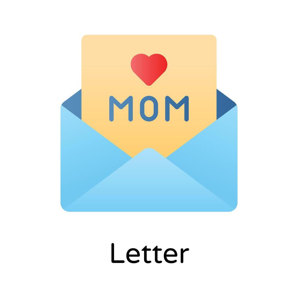 les mères journée lettre icône dans branché conception style, prime vecteur