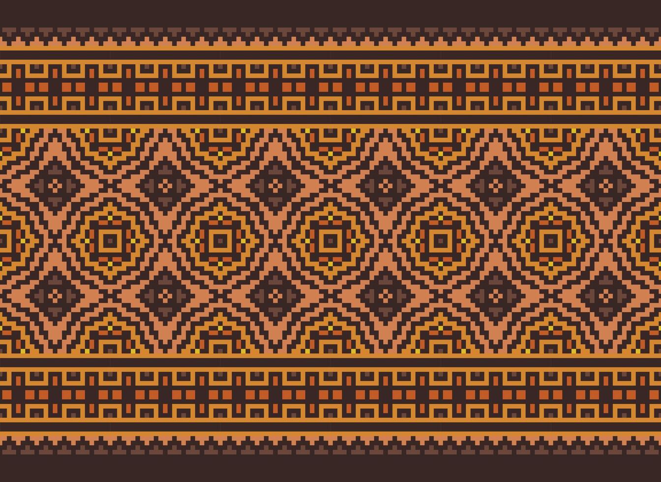 traverser point. géométrique ethnique motifs. conception pour sari, patola, sari, dupatta, vyshyvanka, Rushnyk, dupatta, vêtements, tissu, batique, tricots, broderie, Ikkat, pixel modèle. traditionnel conception. vecteur