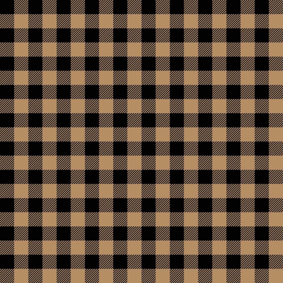 sans couture répéter lumière marron et noir buffle plaid modèle vecteur