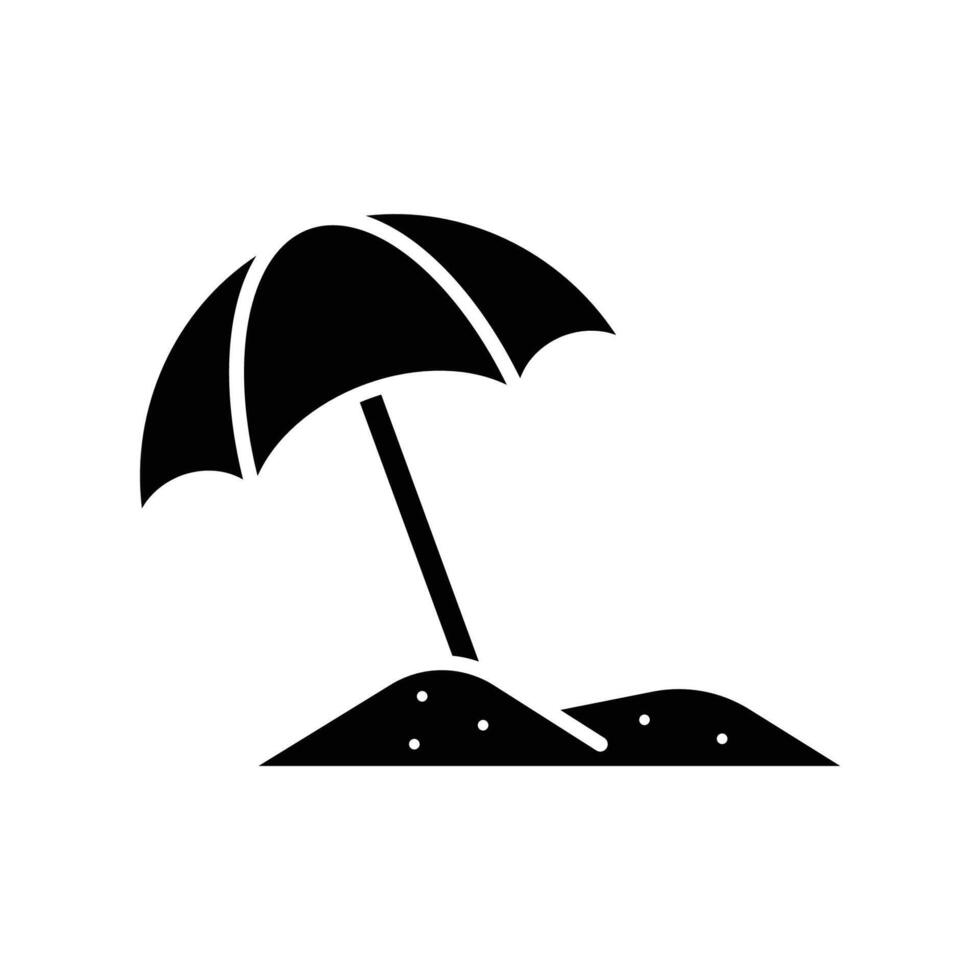 plage parapluie icône vecteur conception modèle dans blanc Contexte