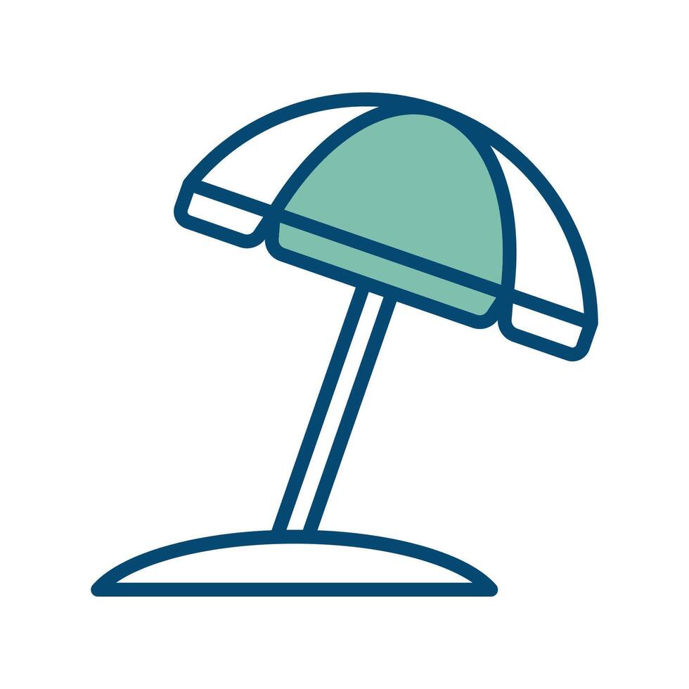 plage parapluie icône vecteur conception modèle dans blanc Contexte