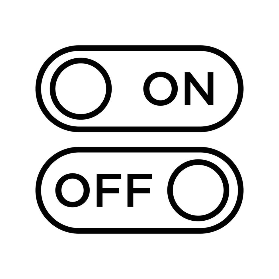 commutateur bouton icône vecteur conception modèle dans blanc Contexte