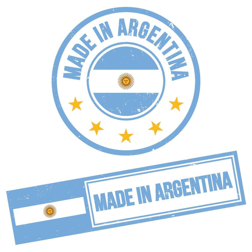fabriqué dans Argentine caoutchouc timbre signe grunge style vecteur