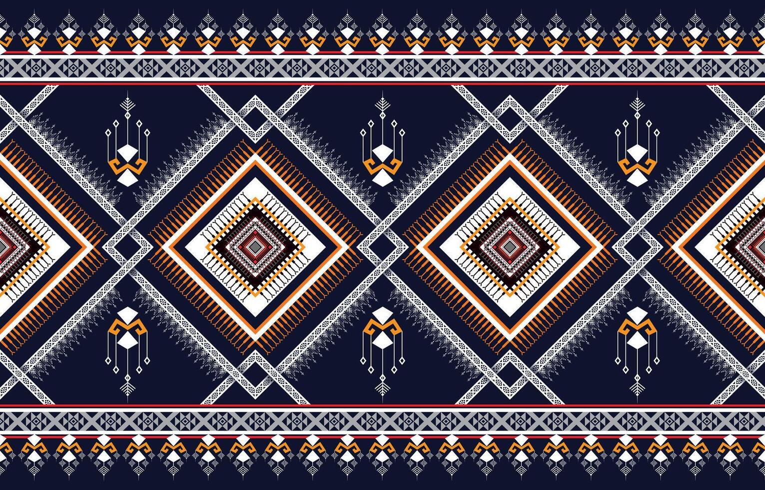 ethnique abstrait ikat art. sans couture modèle dans tribal, populaire broderie, et mexicain style. aztèque géométrique art ornement design d'impression pour tapis, fond d'écran, vêtements, emballage, tissu, couverture, textile vecteur