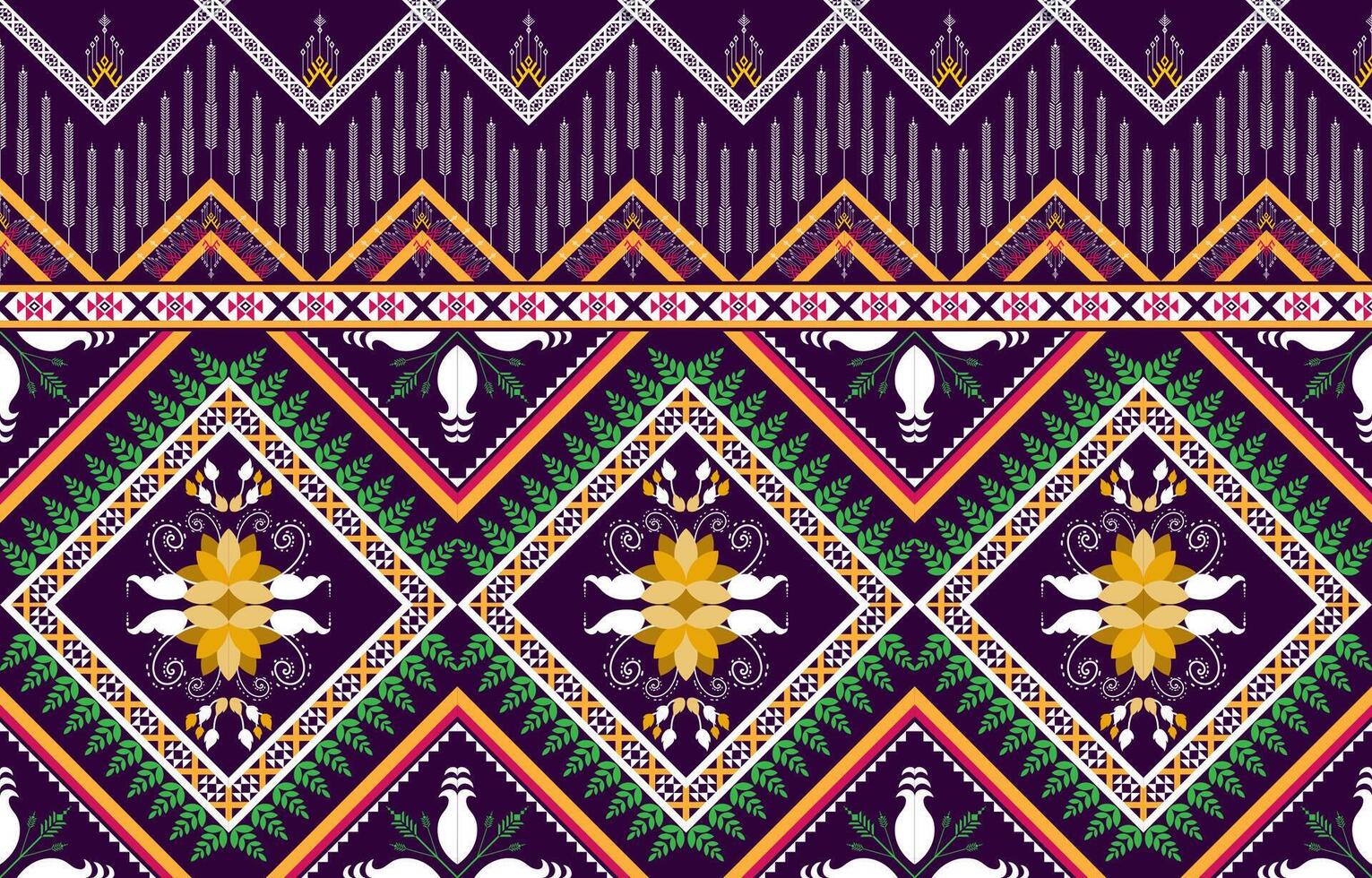 ethnique abstrait ikat art. sans couture modèle dans tribal, populaire broderie, et mexicain style. aztèque géométrique art ornement design d'impression pour tapis. vecteur