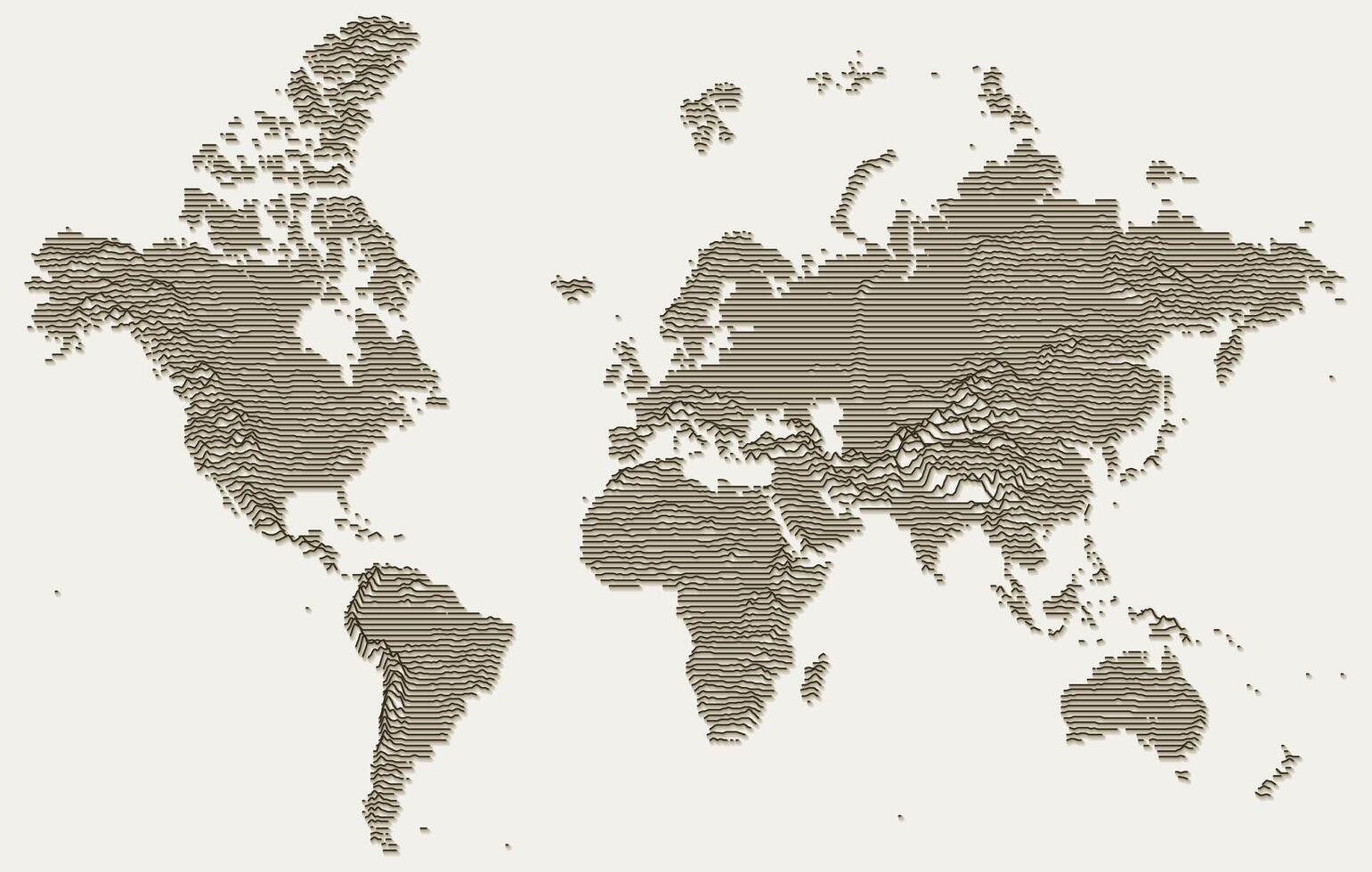 carte de le monde avec lignes sur gris Contexte. vecteur illustration.