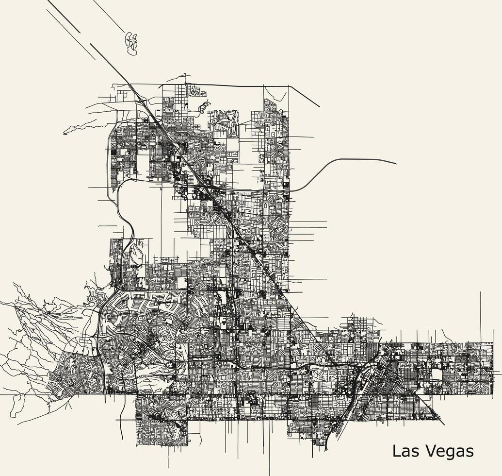 carte de Las végas, Nevada, Etats-Unis vecteur