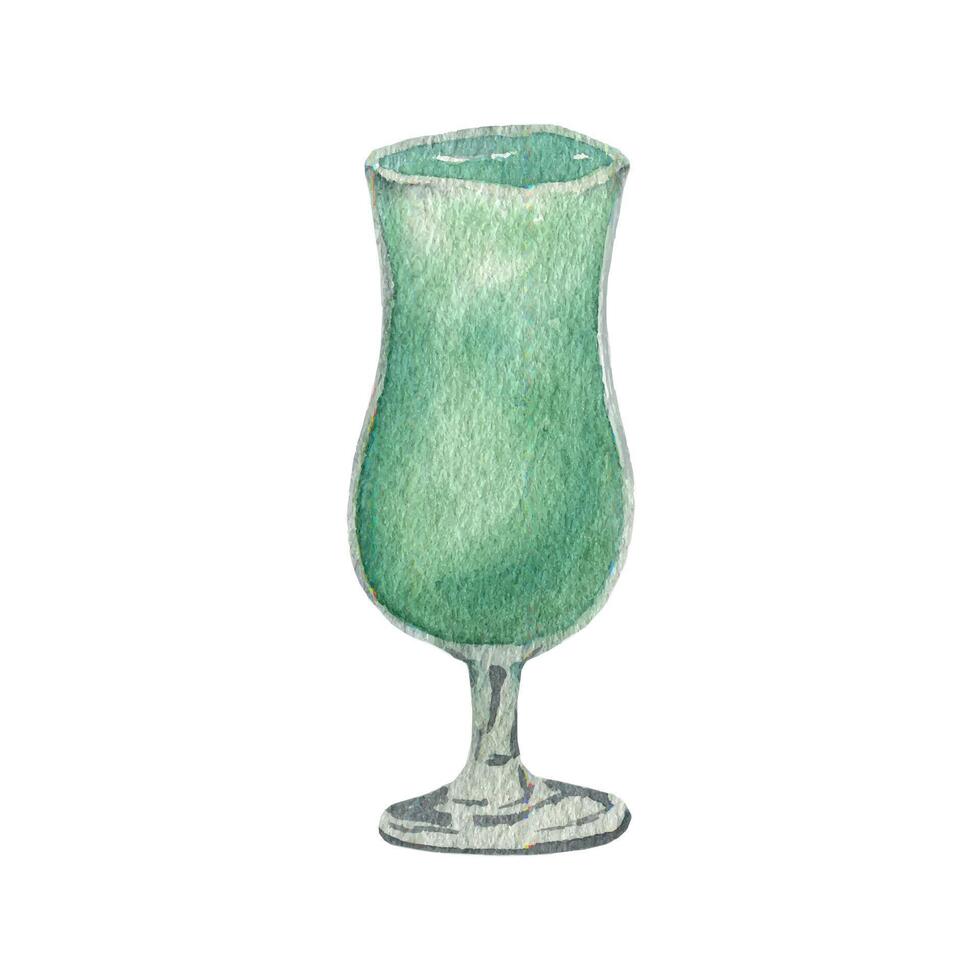 aquarelle clipart de de l'alcool des cocktails bleu Curacao vecteur