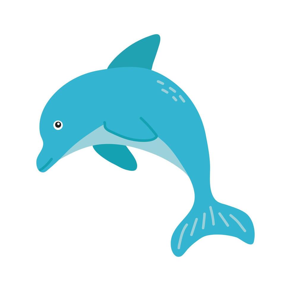 vecteur mer dauphin. main tiré illustration pour Voyage conception.