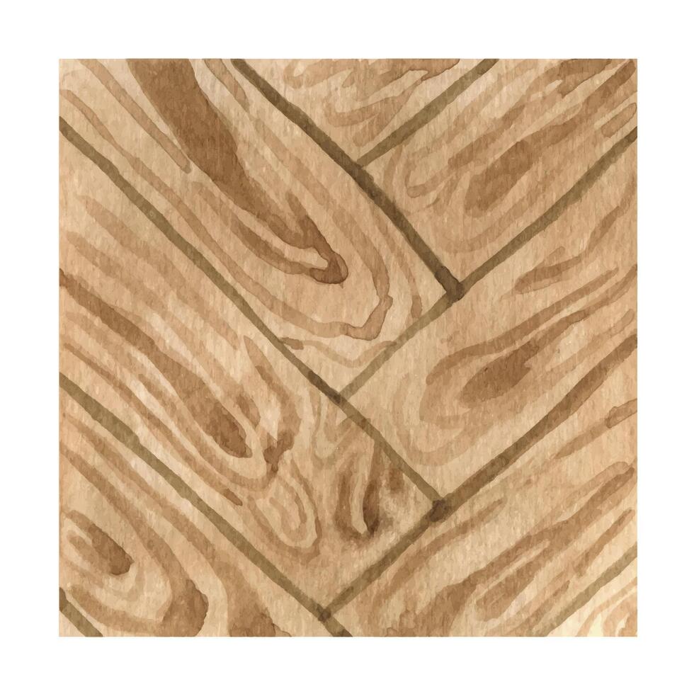 aquarelle intérieur textures de parquet, bois matériel. vecteur