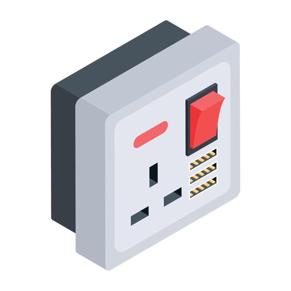 électrique dispositifs isométrique icône vecteur