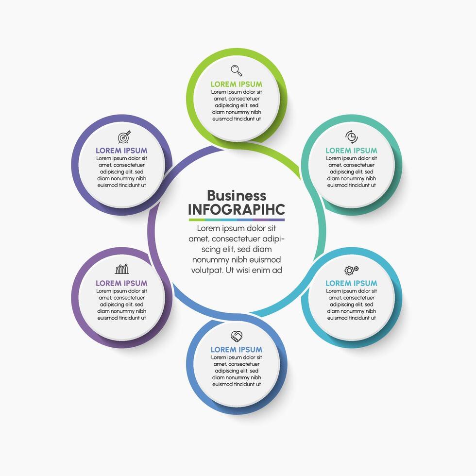 modèle d'infographie de présentation entreprise vecteur