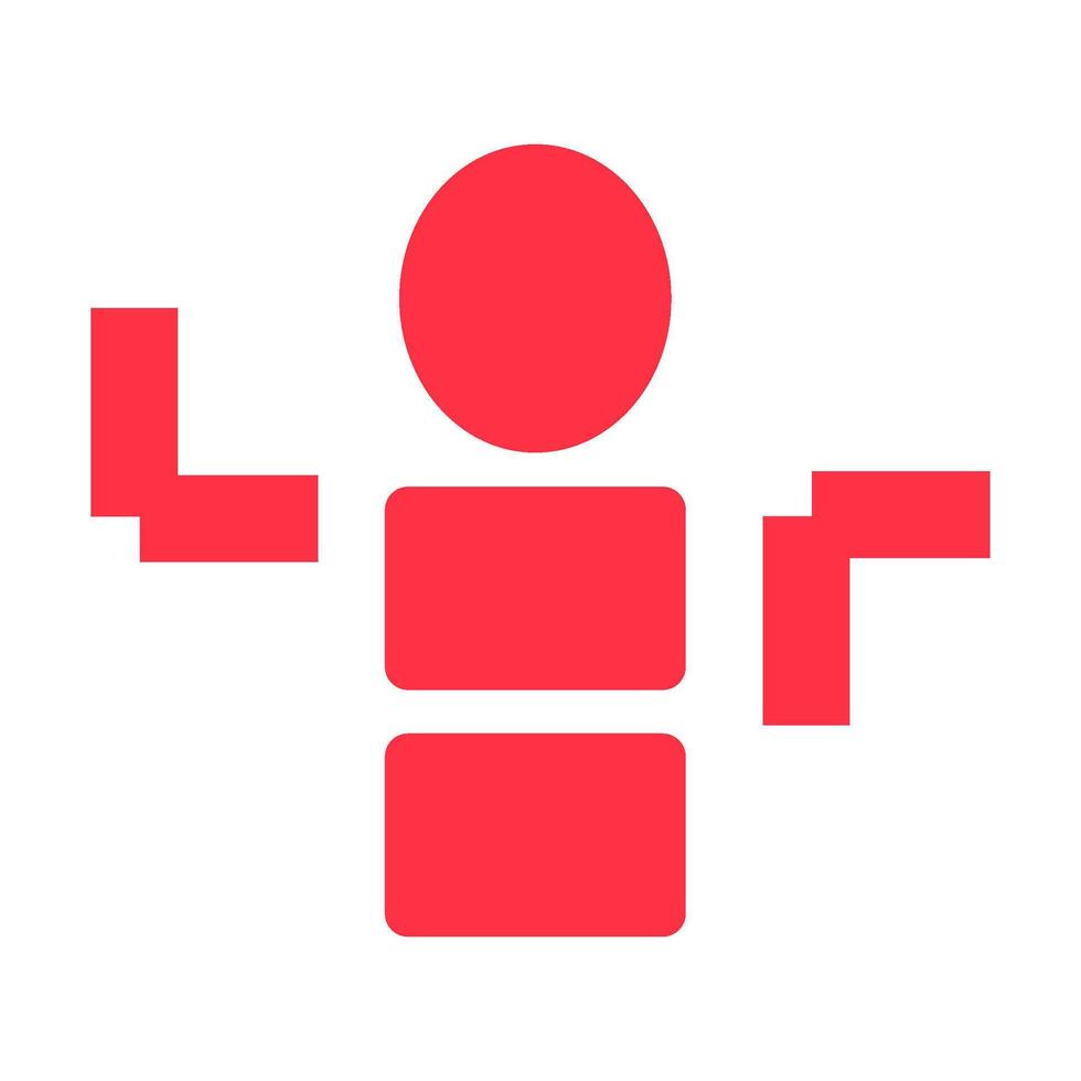 personnage rouge pixel avatar Facile numérique directeur vecteur