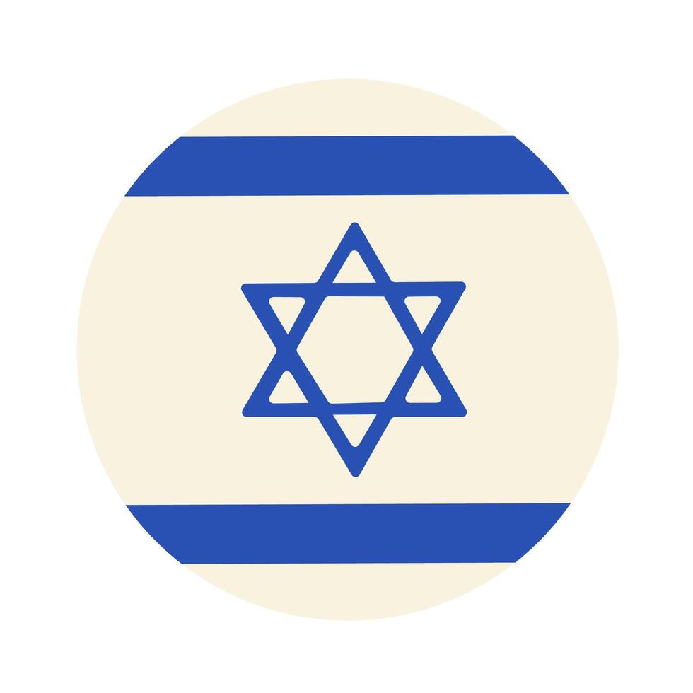 Israël drapeau de fête cercle badge solide Lait vecteur