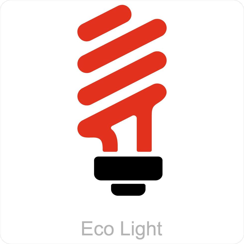 éco lumière et écologie icône concept vecteur