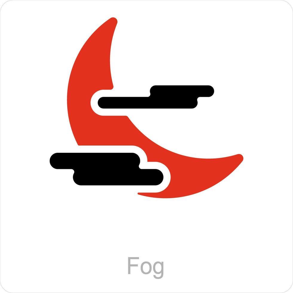 brouillard et brouillard icône concept vecteur