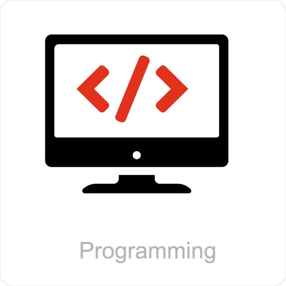 programmation et codage icône concept vecteur