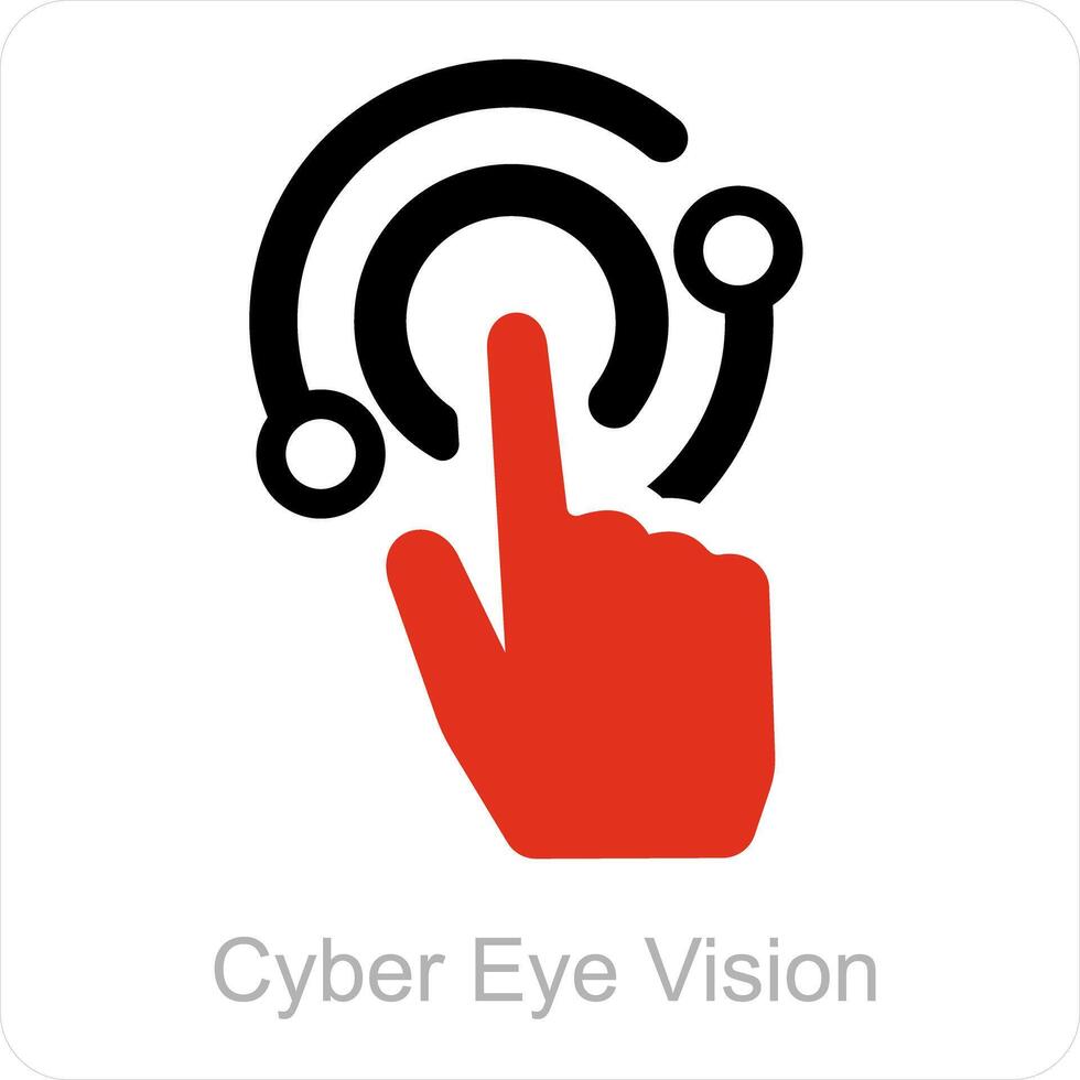 cyber œil vision icône concept vecteur