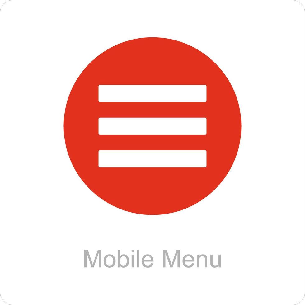 mobile menu et liste icône concept vecteur