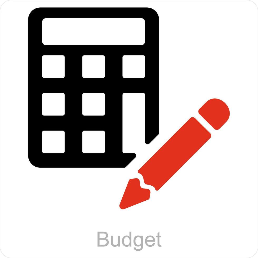 budget et calcul icône concept vecteur