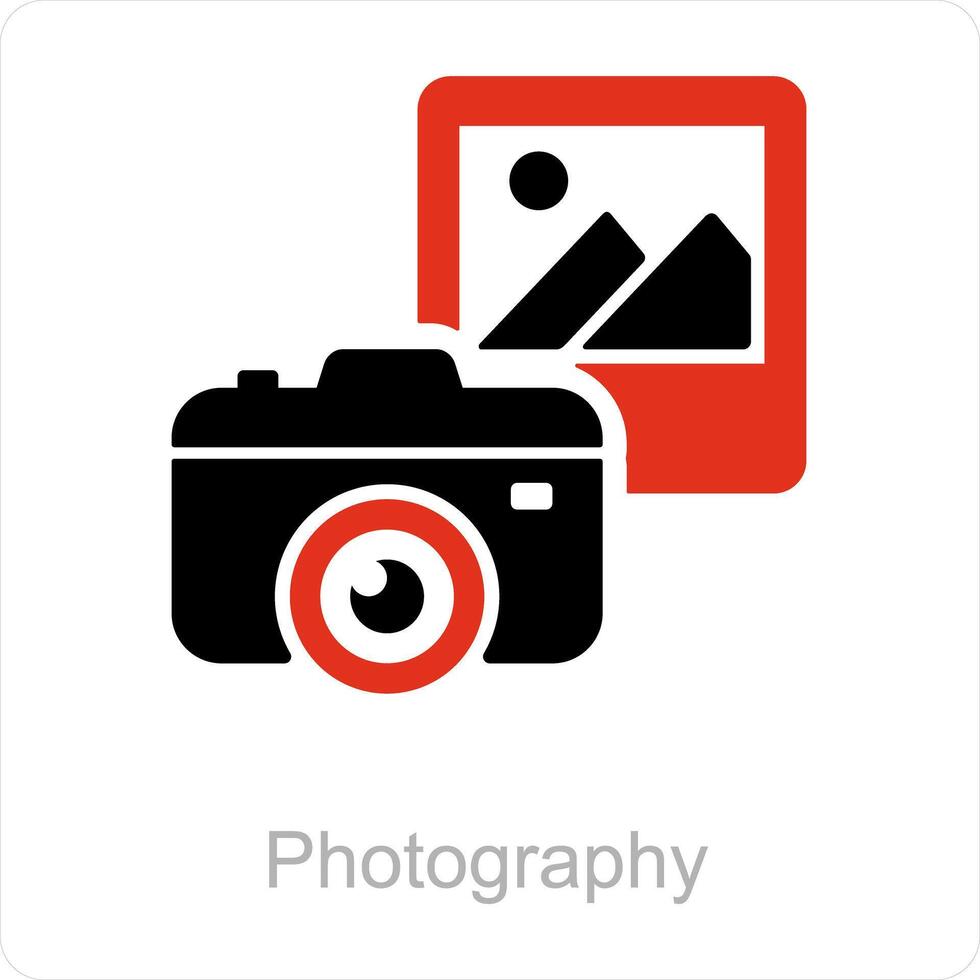 la photographie et photo icône concept vecteur