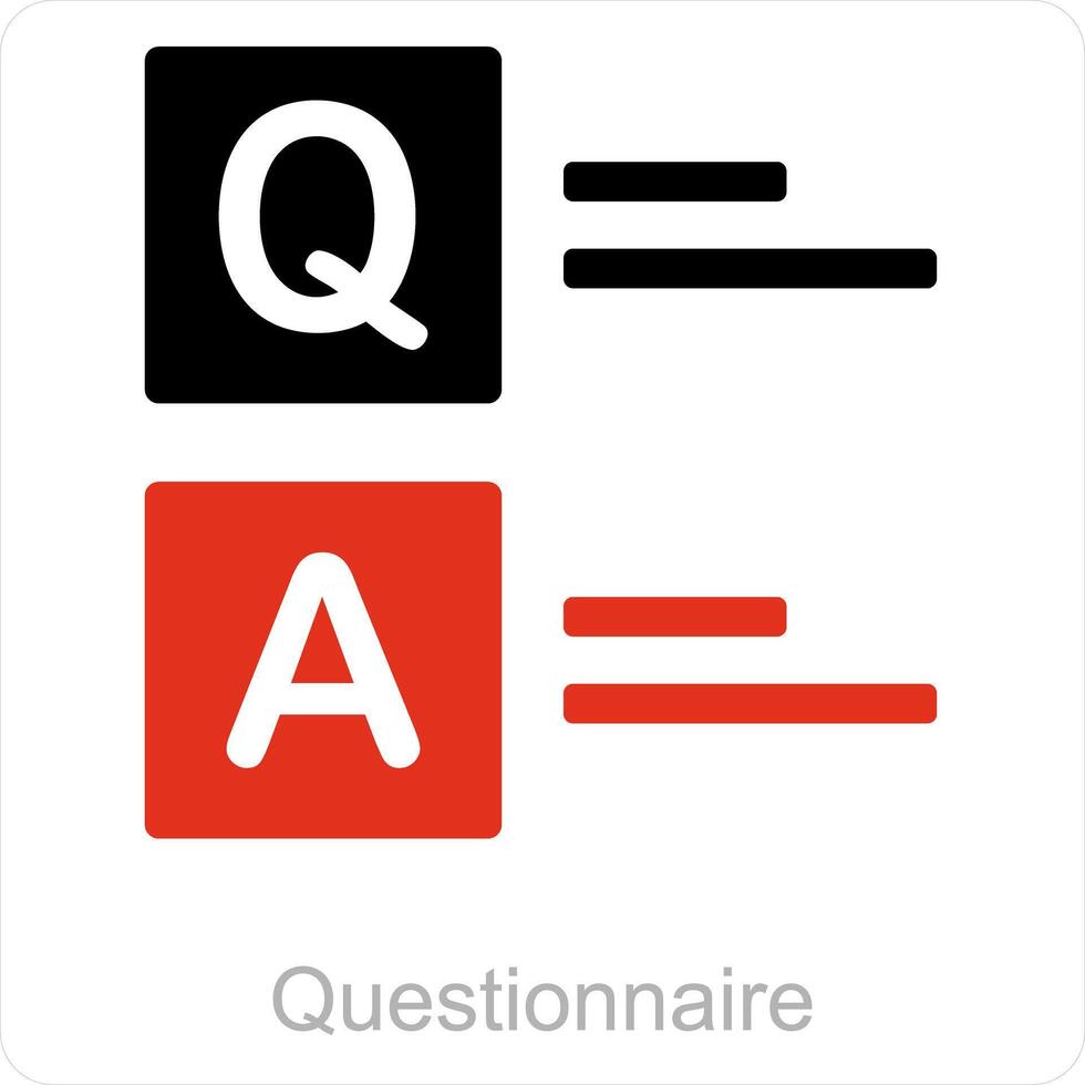 questionnaire et éducation icône concept vecteur