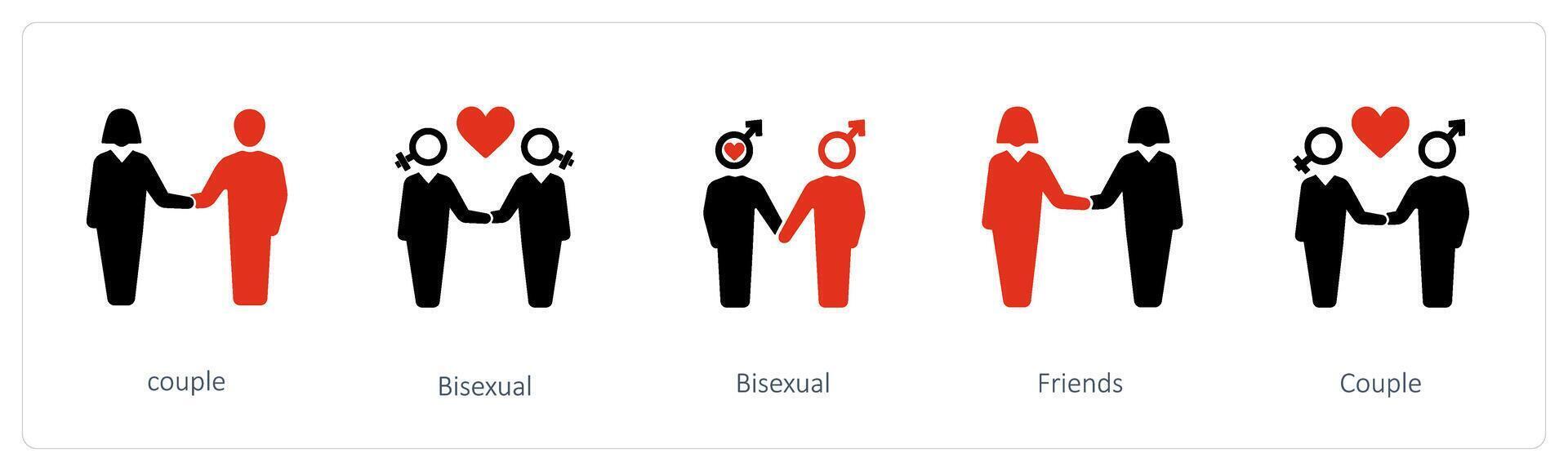 bisexuel et copains vecteur