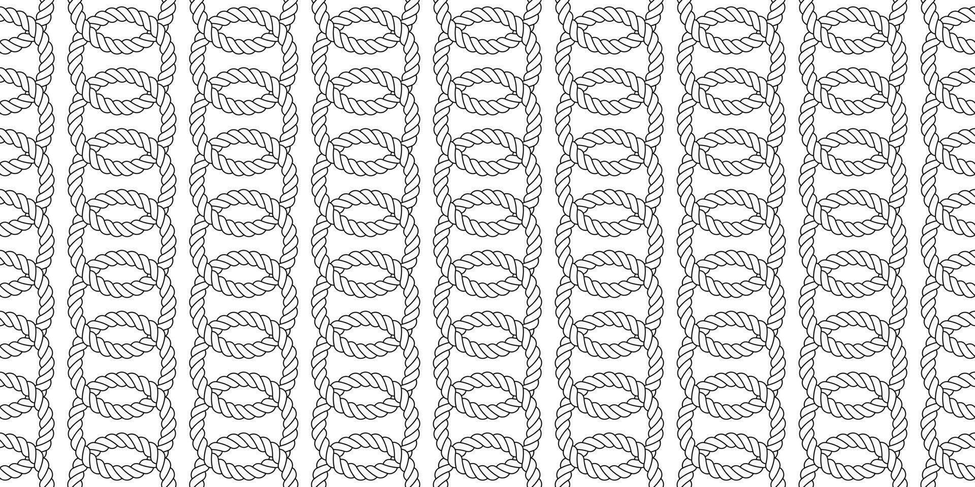corde sans couture modèle lasso vecteur écharpe isolé répéter fond d'écran tuile Contexte dessin animé illustration griffonnage conception