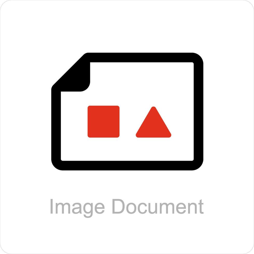 image document et image icône concept vecteur