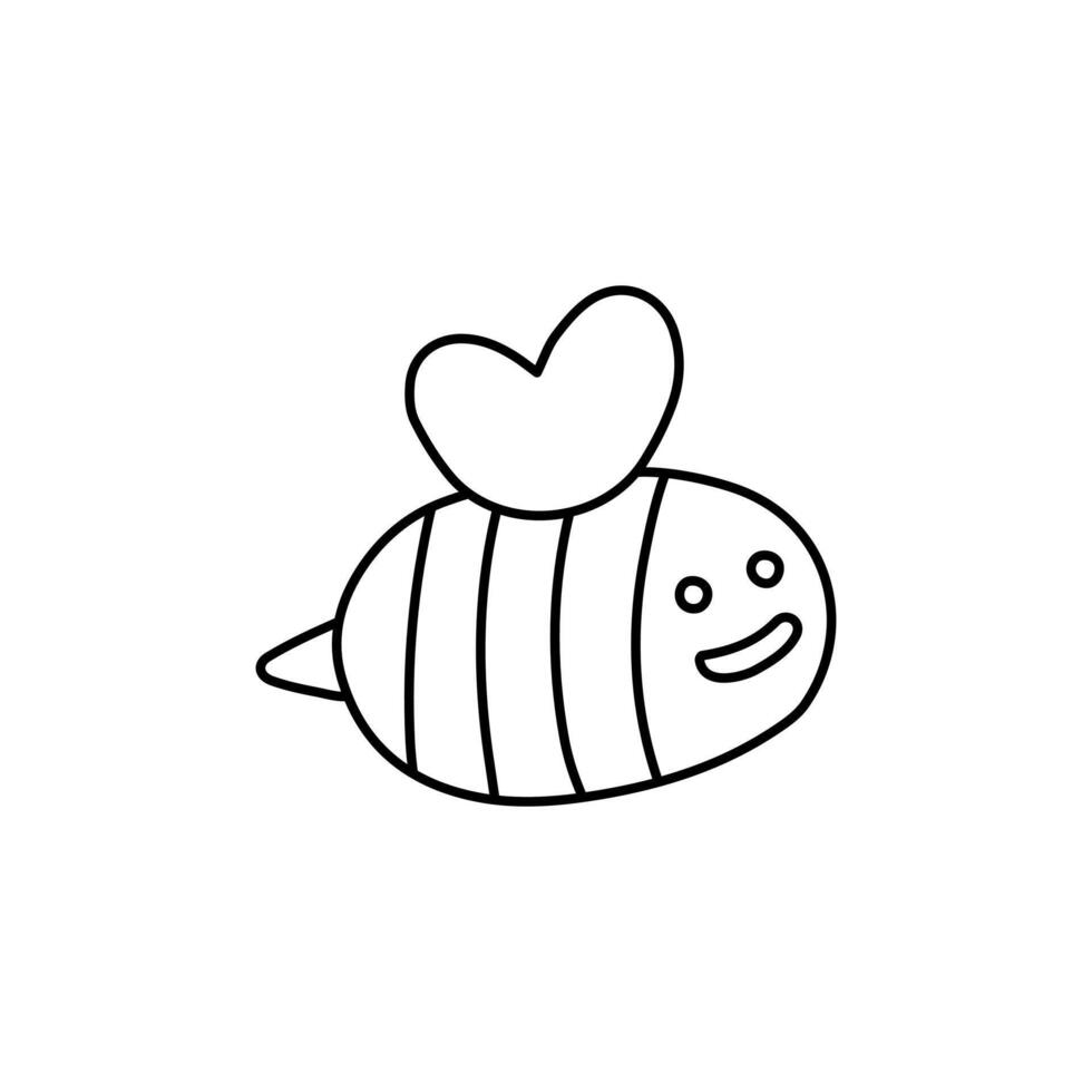 abeille vecteur illustration dans griffonnage style.