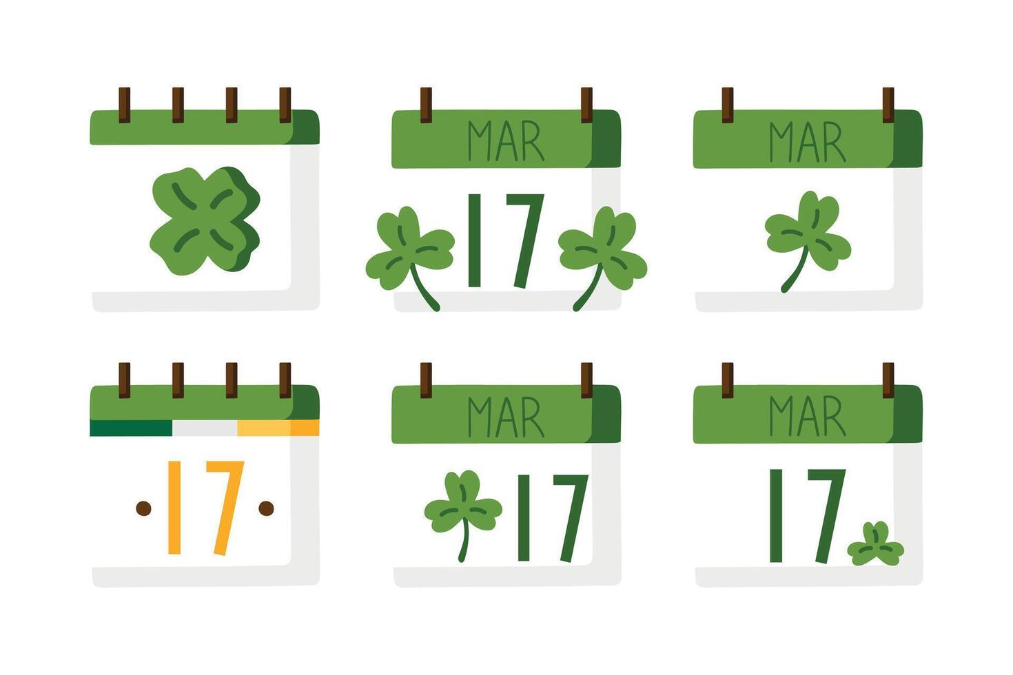 calendrier pour st. patrick's journée vecteur