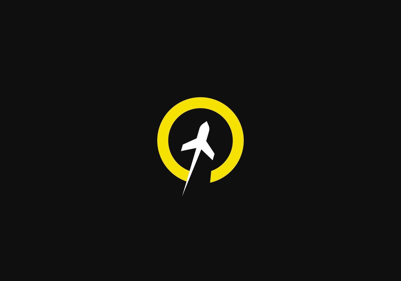 logo lettre g et voyage, avion, cercle. voyage, randonneur, visite, logo unique, moderne, minimaliste. affaires identité vecteur icône.