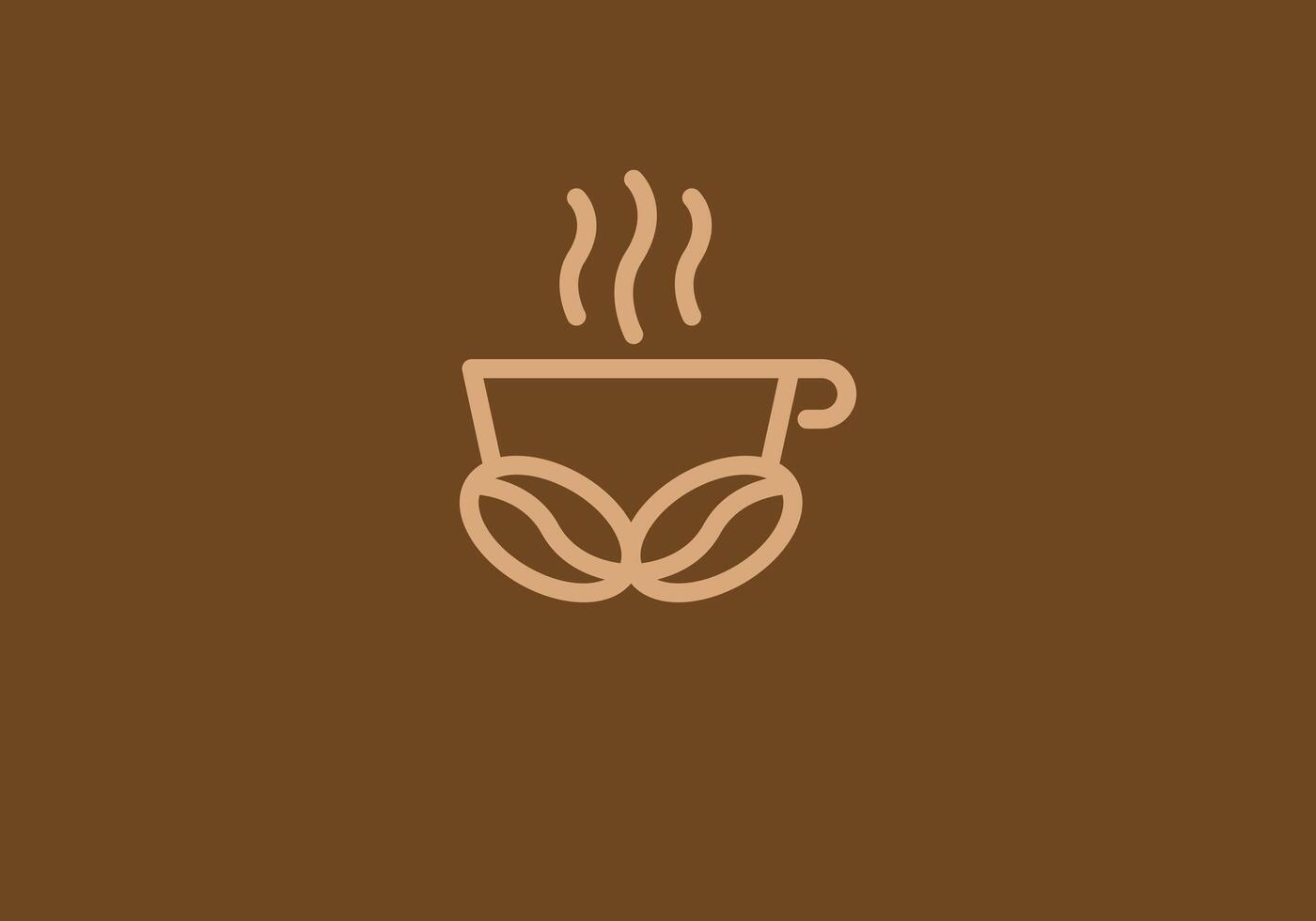 logo café Coupe. logo moderne, minimaliste et modifiable Couleur vecteur