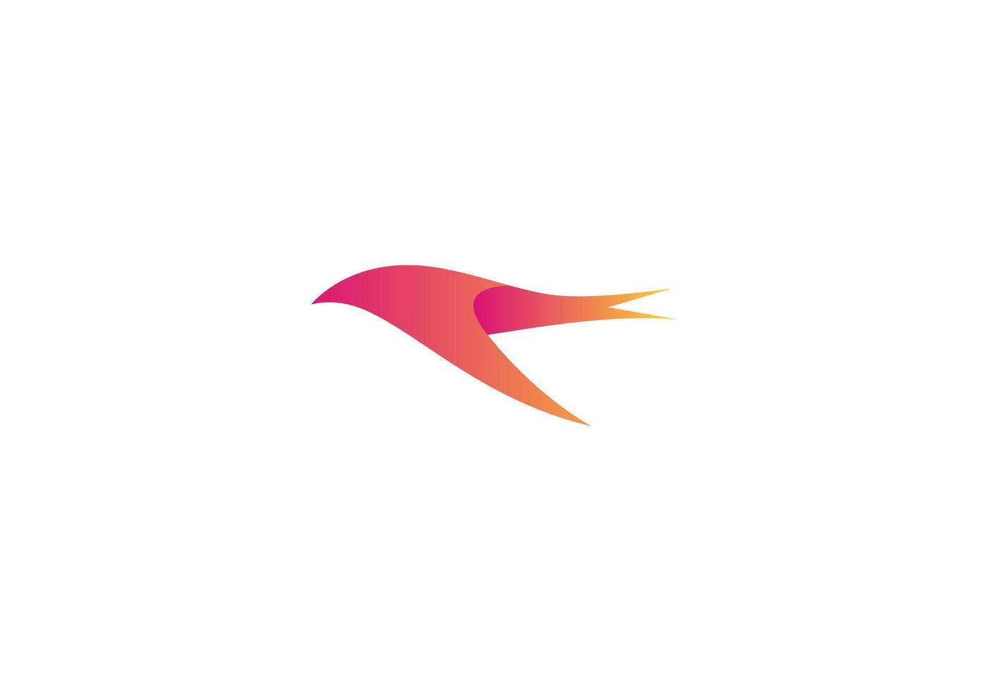 coloré logo oiseau, minimaliste, moderne, simple, modifiable Couleur vecteur