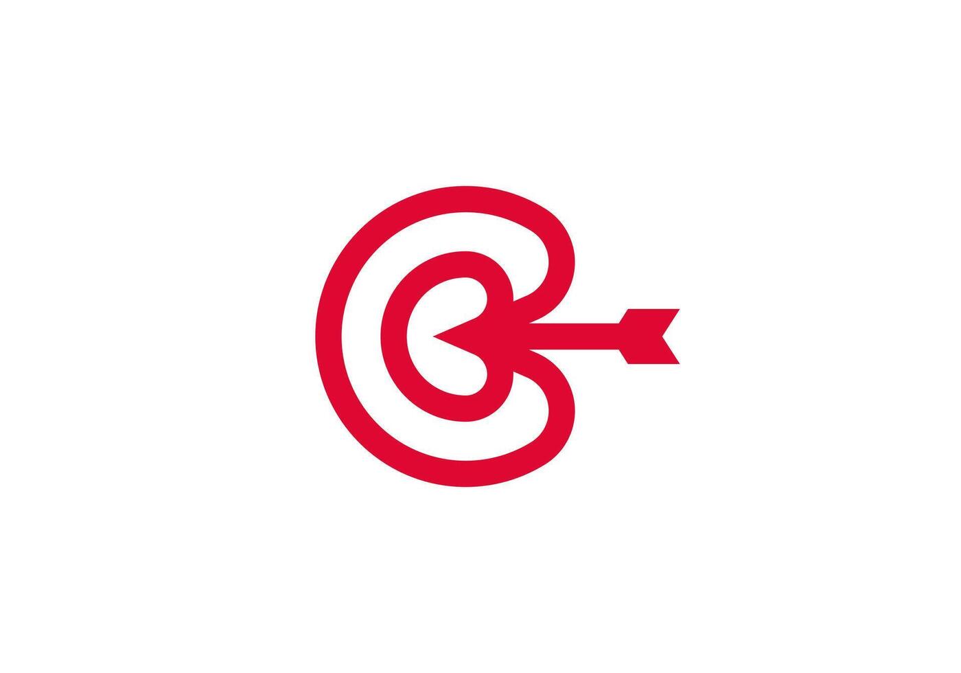 logo cible La Flèche avec mélange cercle, minimaliste et moderne logo modèle prime. modifiable fichier vecteur