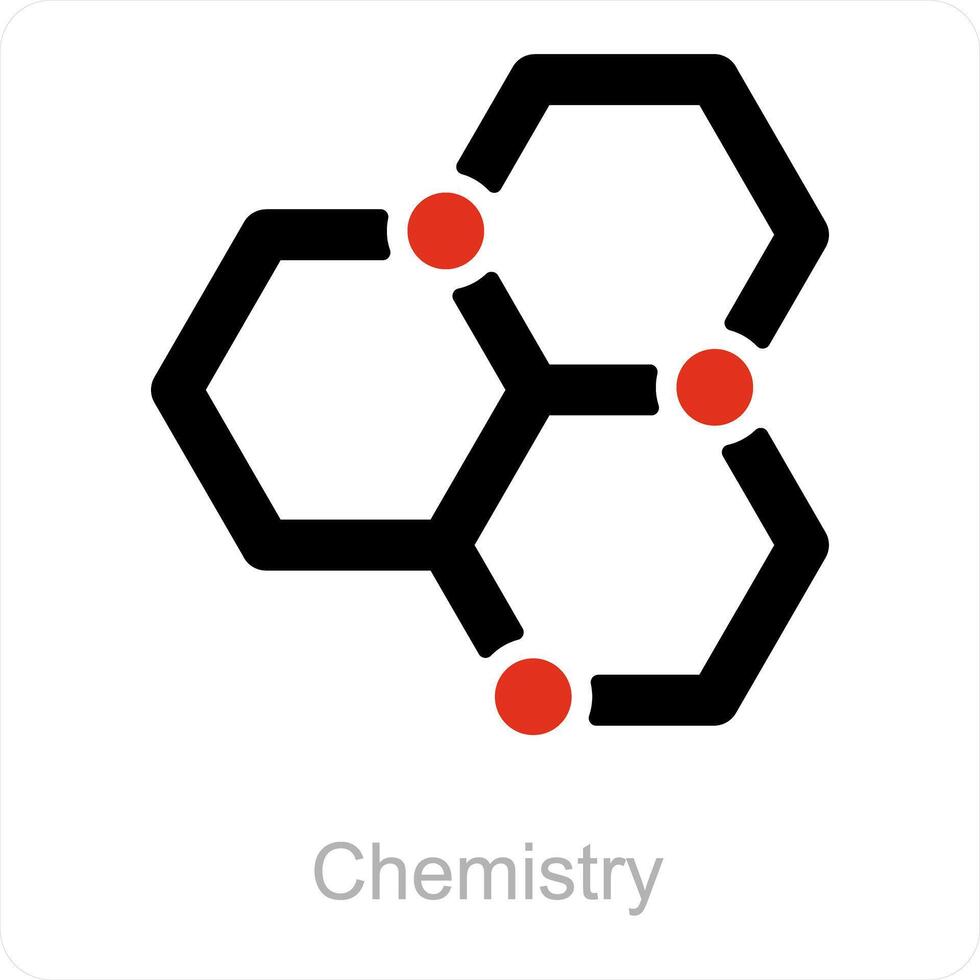 chimie et Les données icône concept vecteur