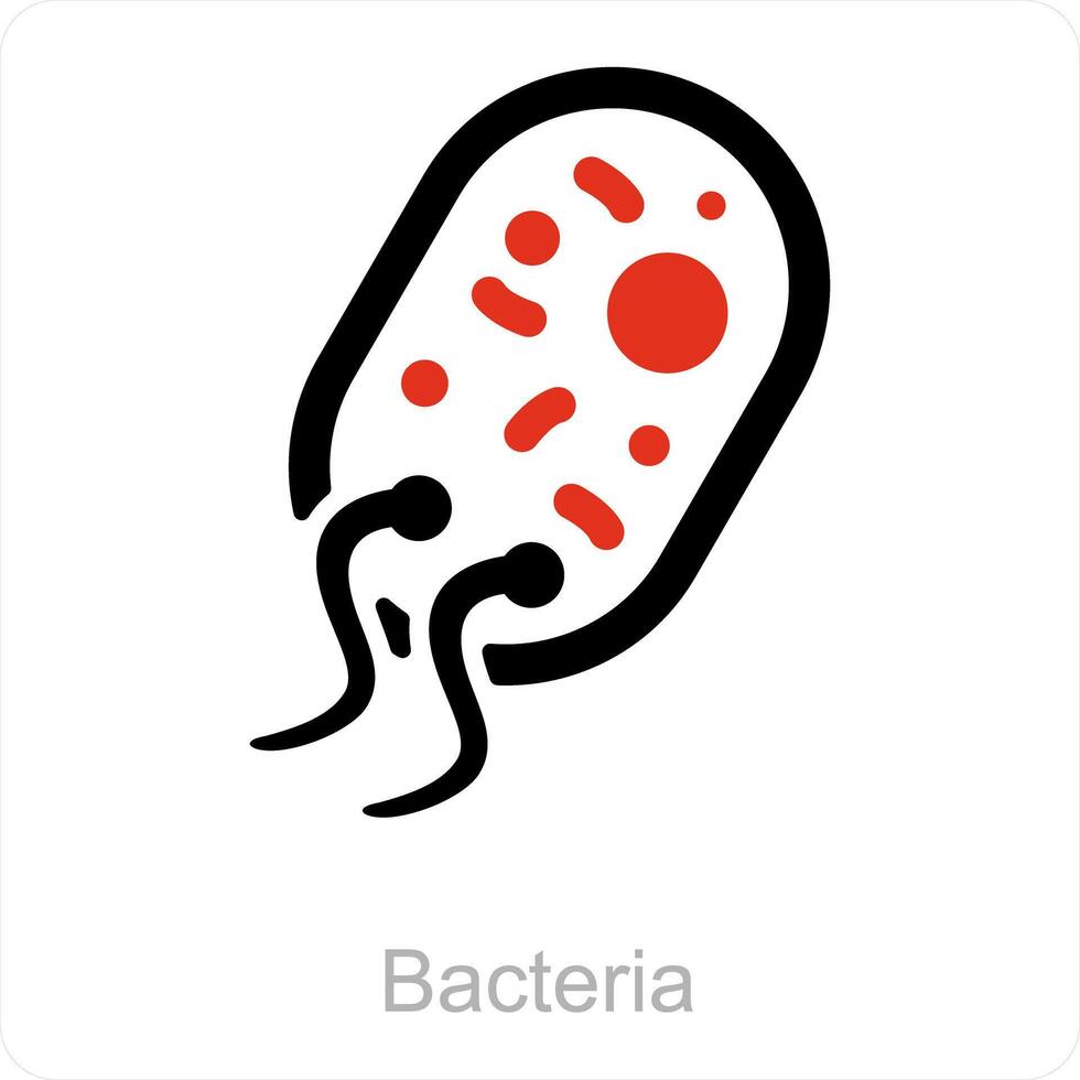 les bactéries et virus icône concept vecteur