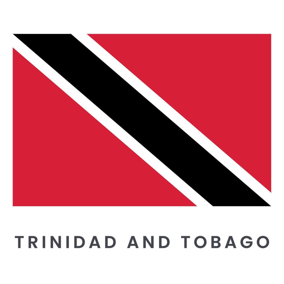 Trinidad et Tobago drapeau isolé sur blanc Contexte. vecteur