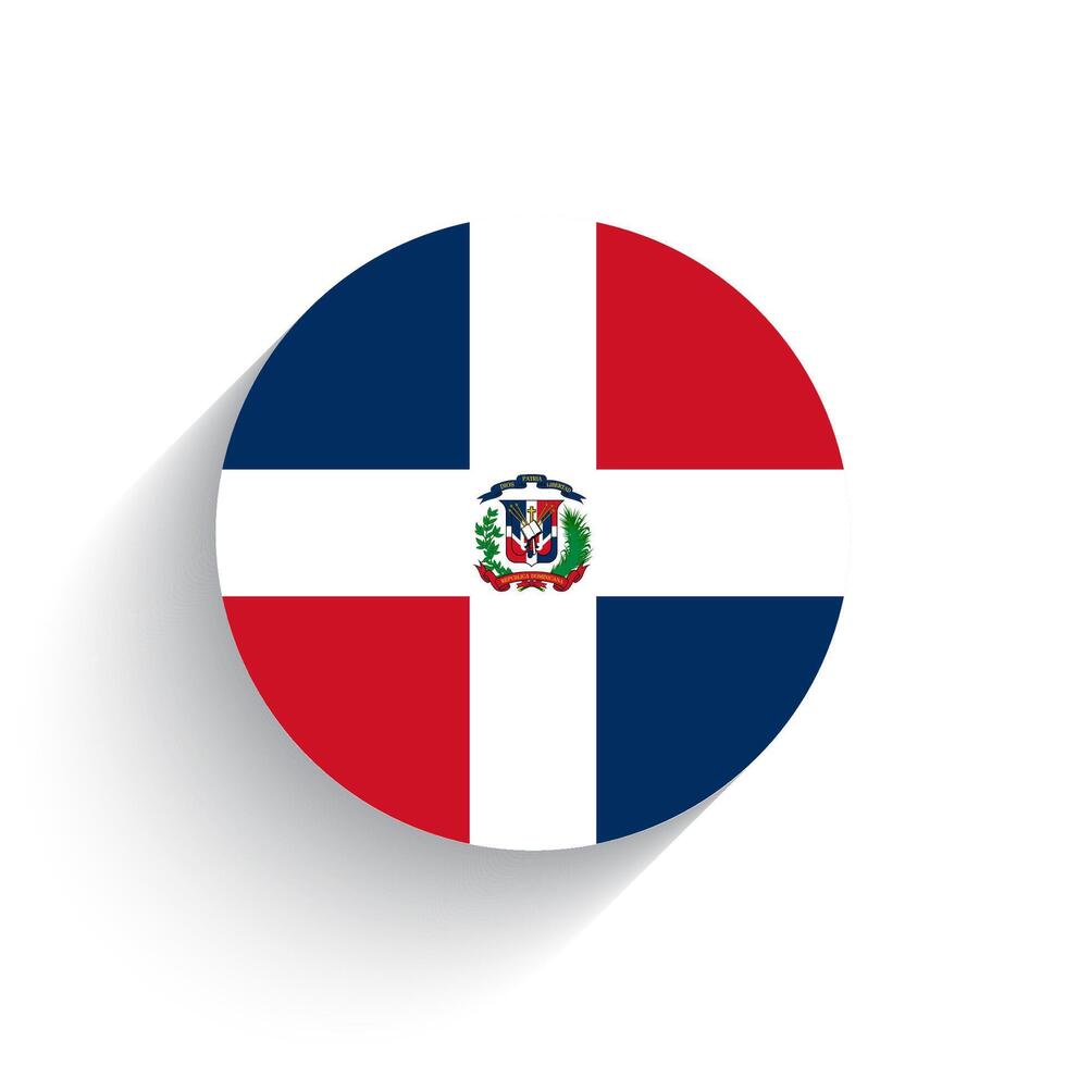 nationale drapeau de dominicain république icône vecteur illustration isolé sur blanc Contexte.