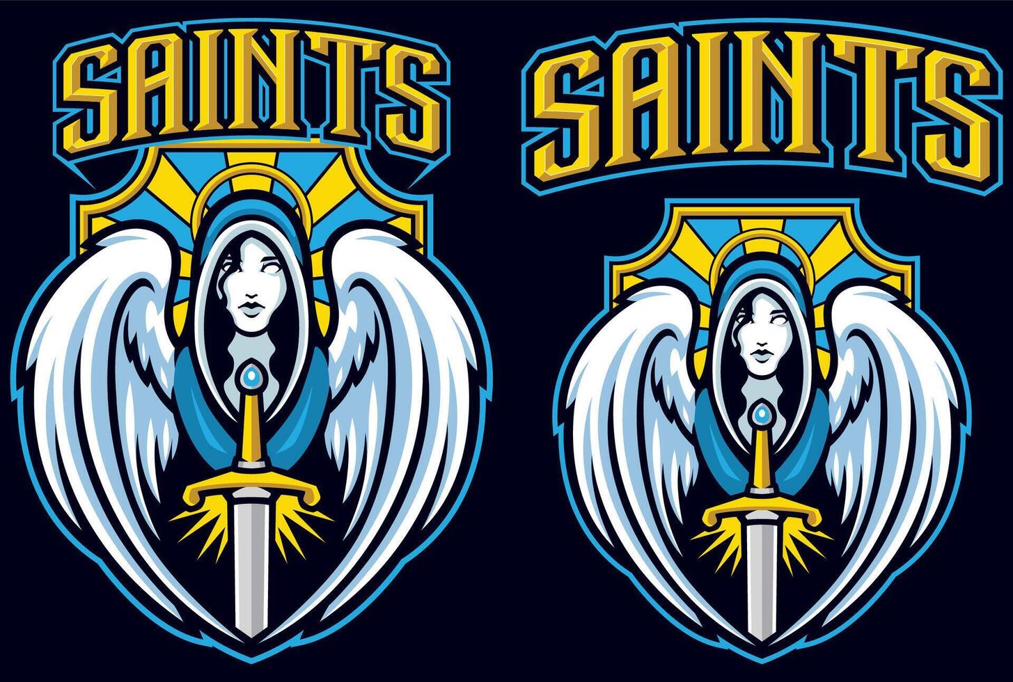 saints équipe mascotte vecteur