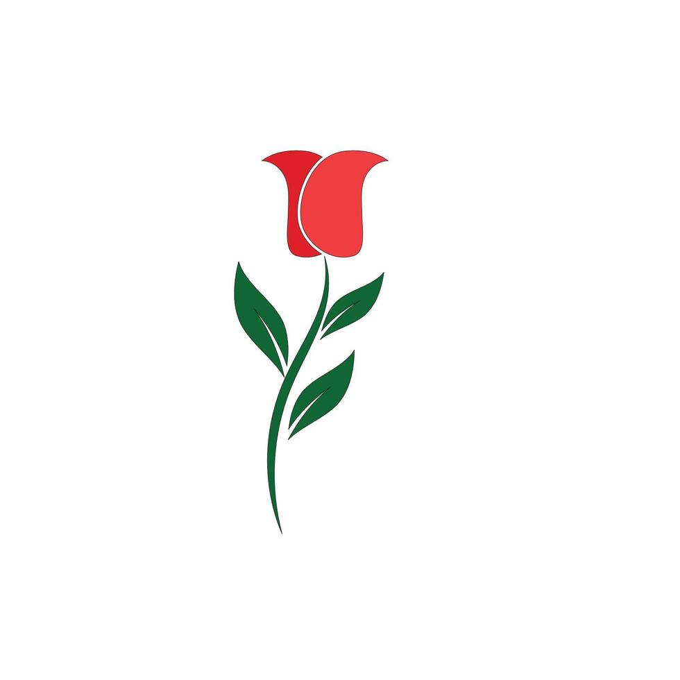 Rose fleur logo ilustration vecteur