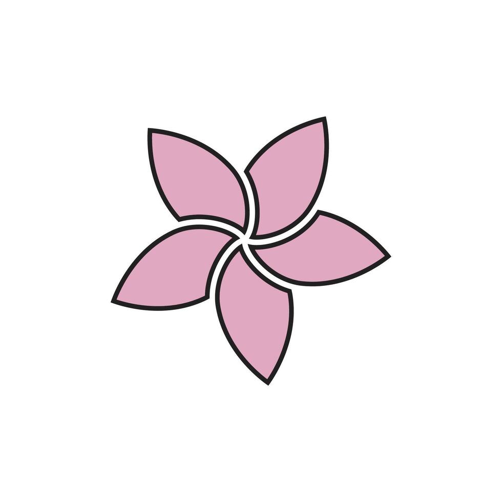 fleur plumeria logo vecteur élément symbole conception