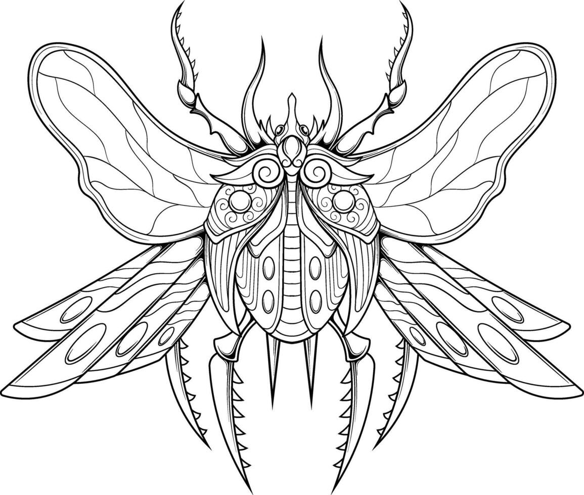 vecteur illustration de scarabée scarabée Egypte